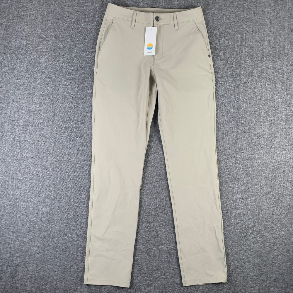 Vuori Meta Pants Men 28 Slim Beige Truffle Trousers Chino Pants NEW